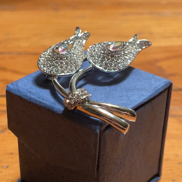 ALFRED SUNG Ornate Rhinestone Brooch BLING ☀️ - Picture 15 of 16